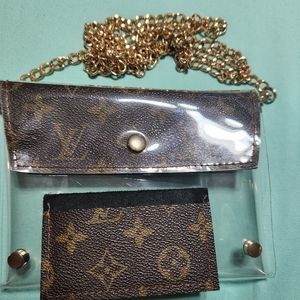 Upcycled stadium bag w match card holder